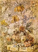 HUYSUM, Jan van Vase with Flowers sg France oil painting artist